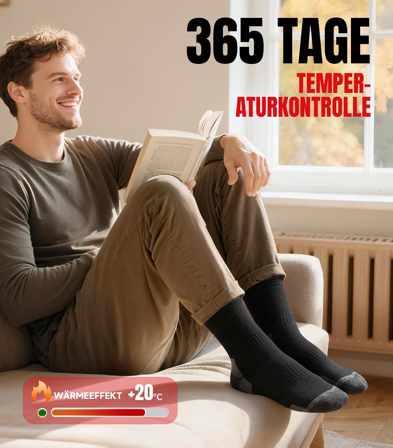 Thumbnail 5 de PULIOU A18 Merino Socken Herren