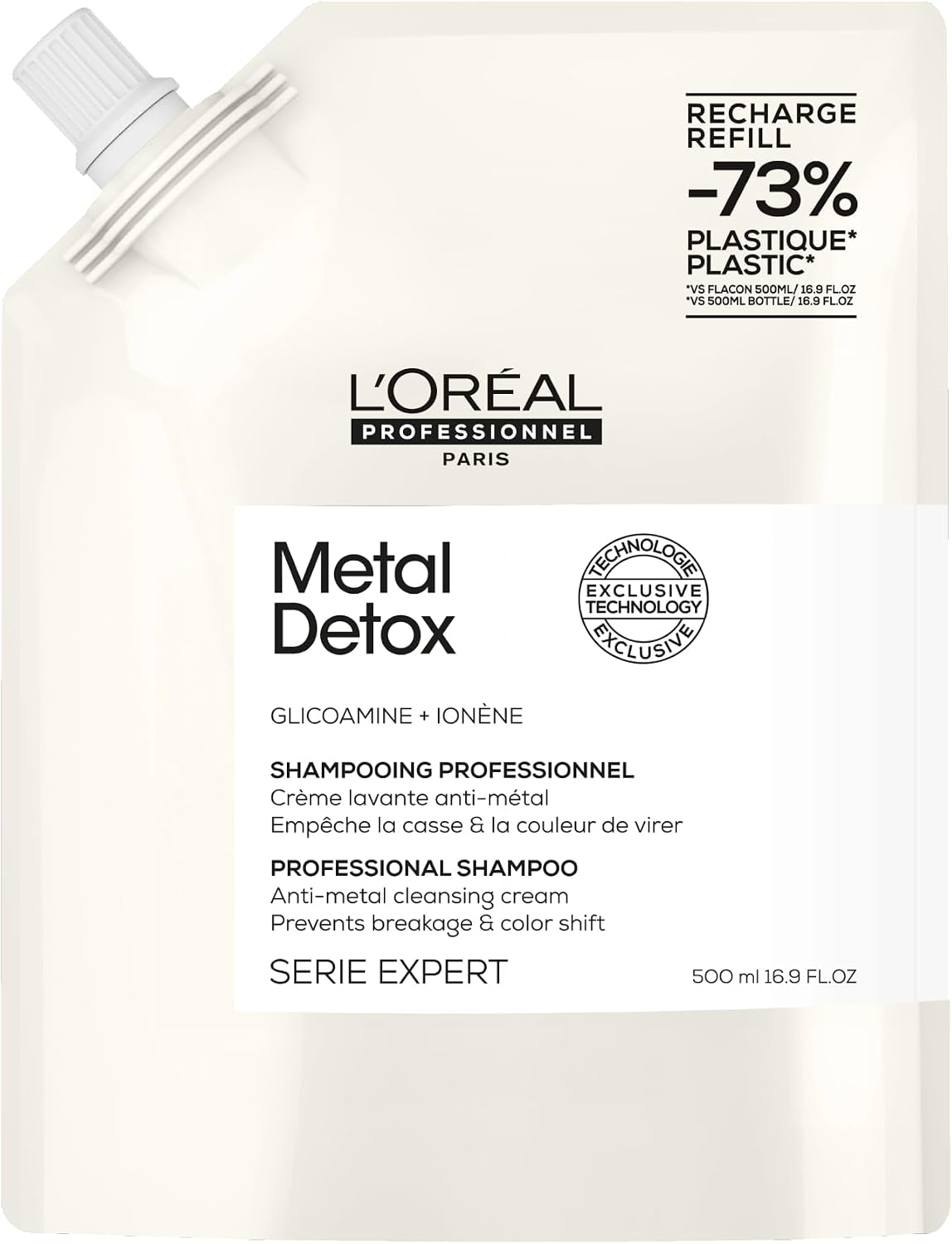 Detalle de L’Oréal Professionnel Metal Detox Clarifying Shampoo (Sulphate-Free, Vegan) – for damaged hair
