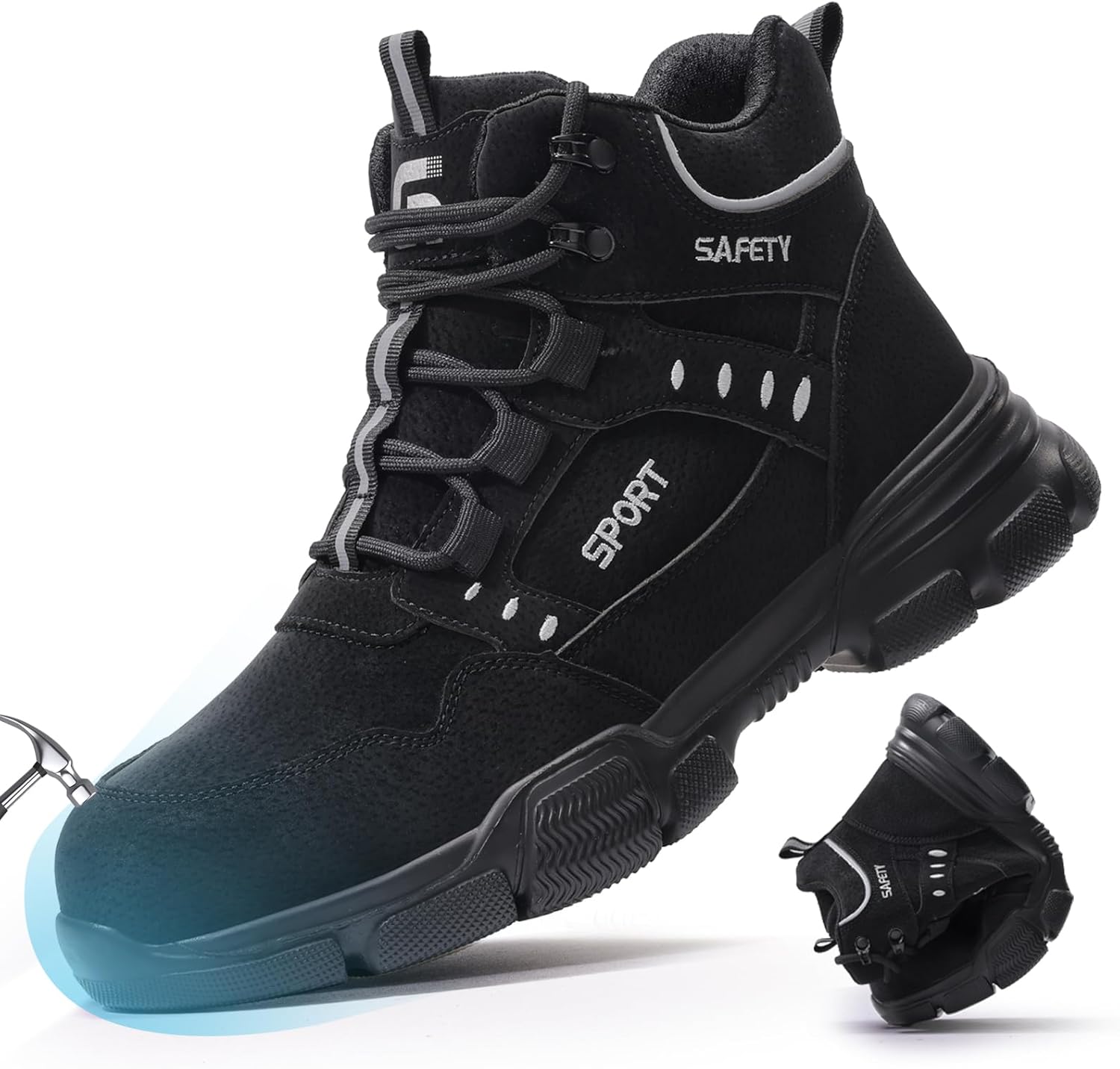 GUYISA PRO steel toe cap safety boots with Kevlar midsole – lightweight puncture-resistant work footwear