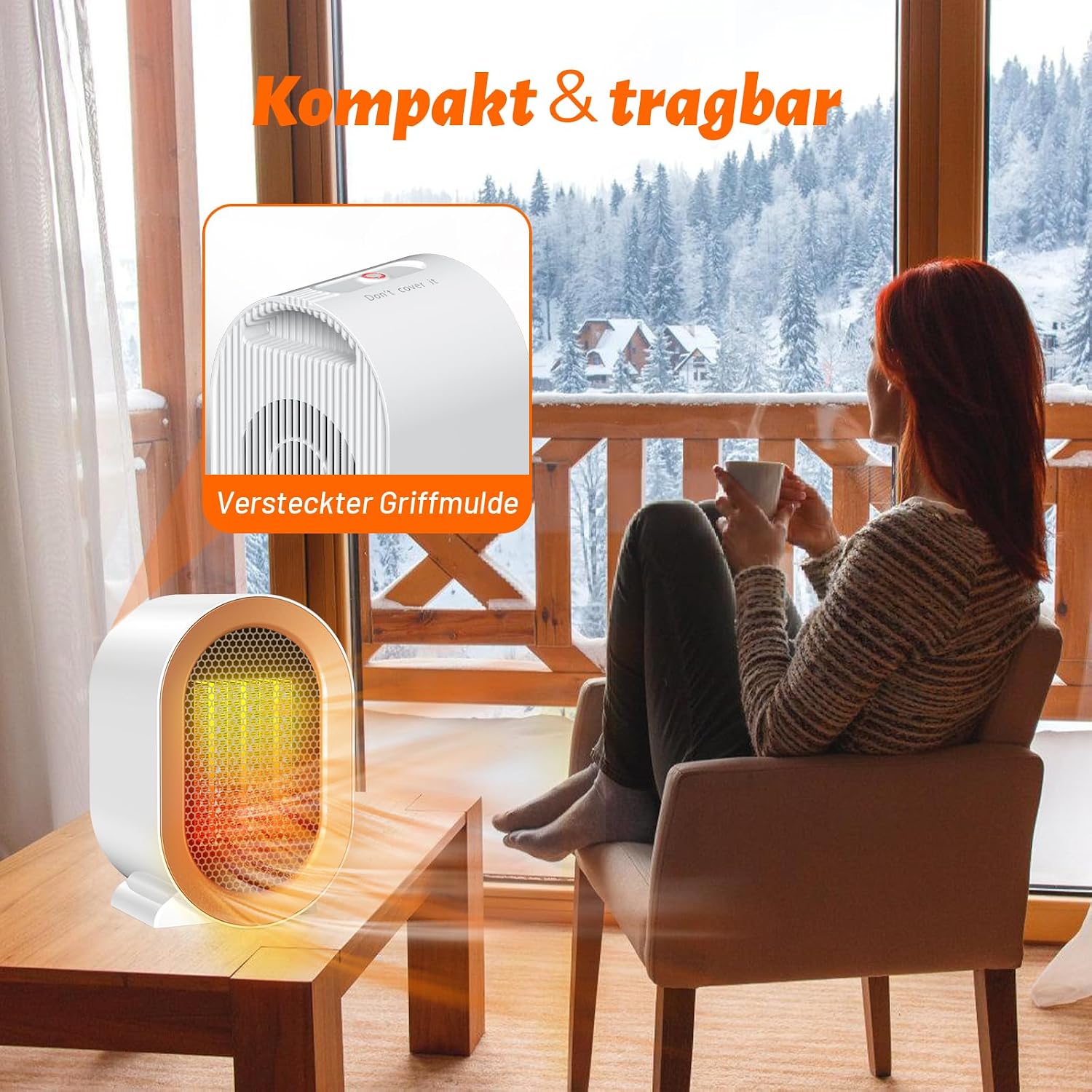 Detalle 2 de Stufetta elettrica basso consumo 800W per bagno e dormitorio