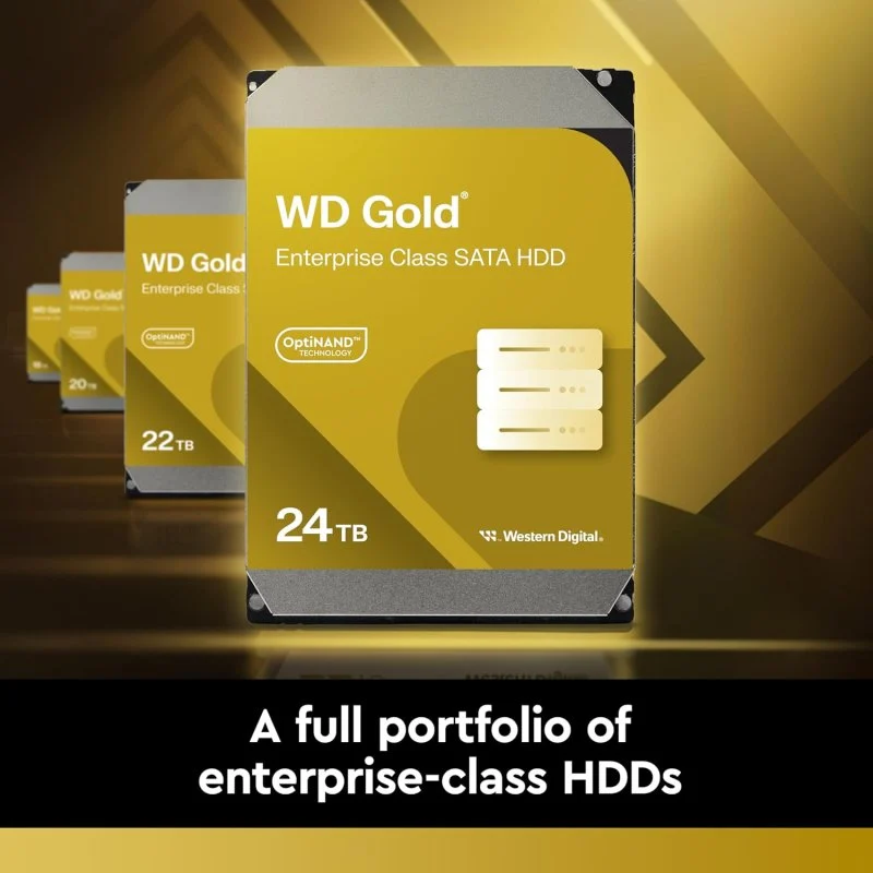 Detalle 2 de Western Digital Gold WD203KRYZ 20TB: rendimiento y fiabilidad para servidores y backup 24/7