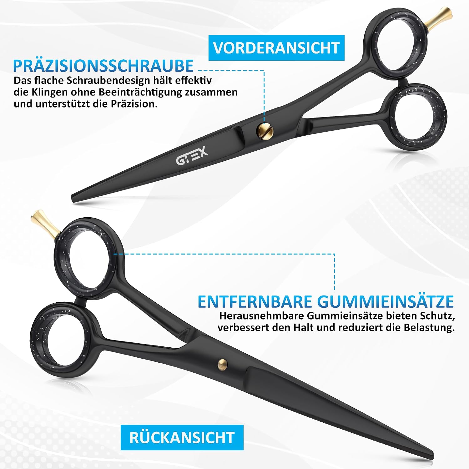 Detalle 2 de GTEX Friseurschere 6,5 Zoll Profi Haarschneideschere