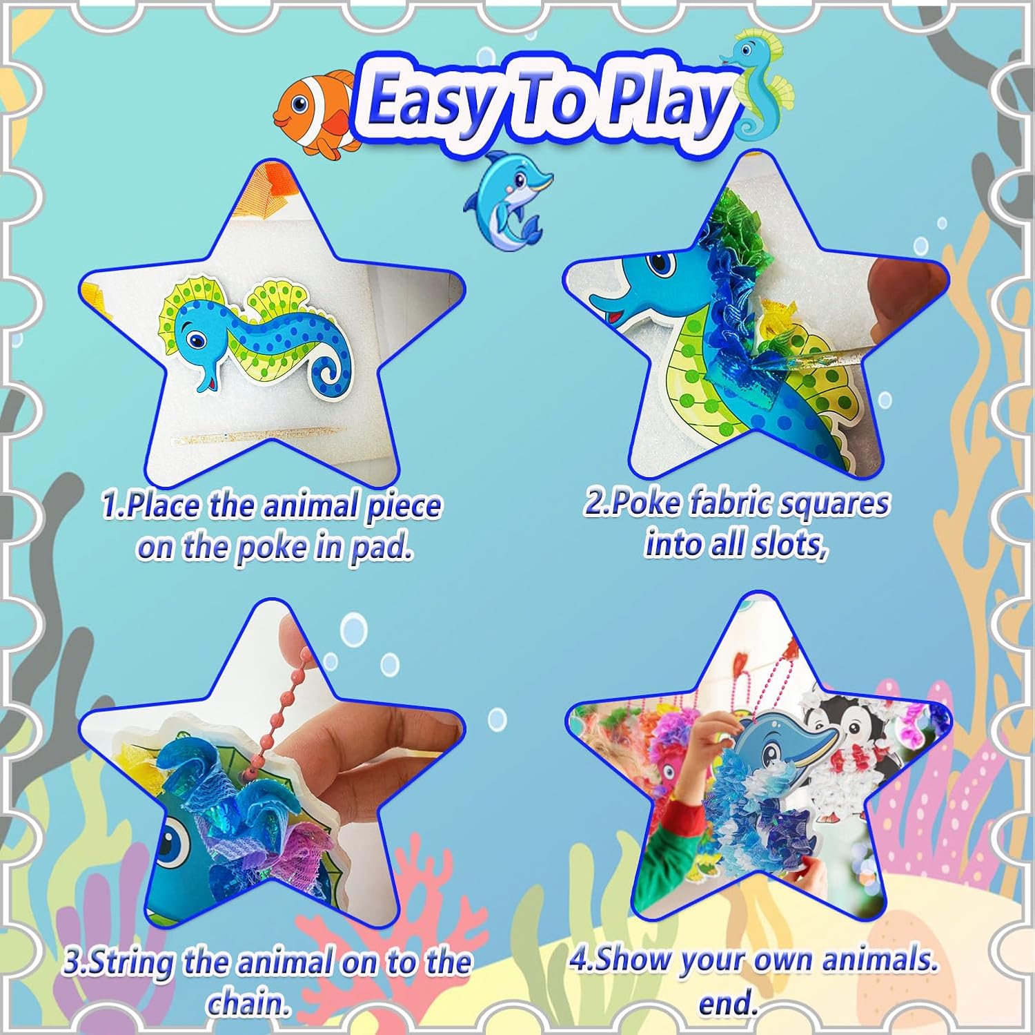 Thumbnail 4 de JRD&BS WINL Poke in Art Kit for Kids (Ocean Animal)