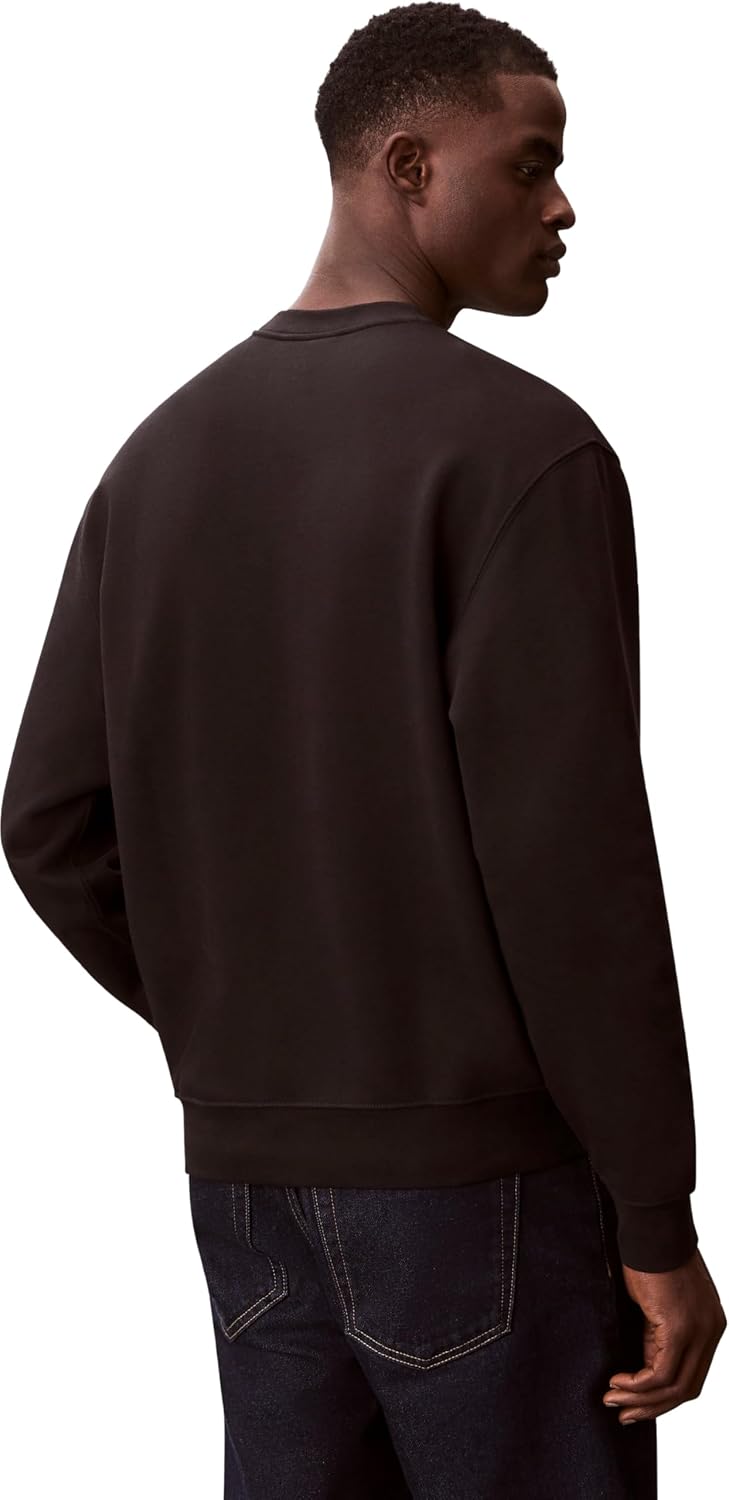Thumbnail 2 de Calvin Klein Men’s Round Neck Terry Badge Sweatshirt, Black, XL