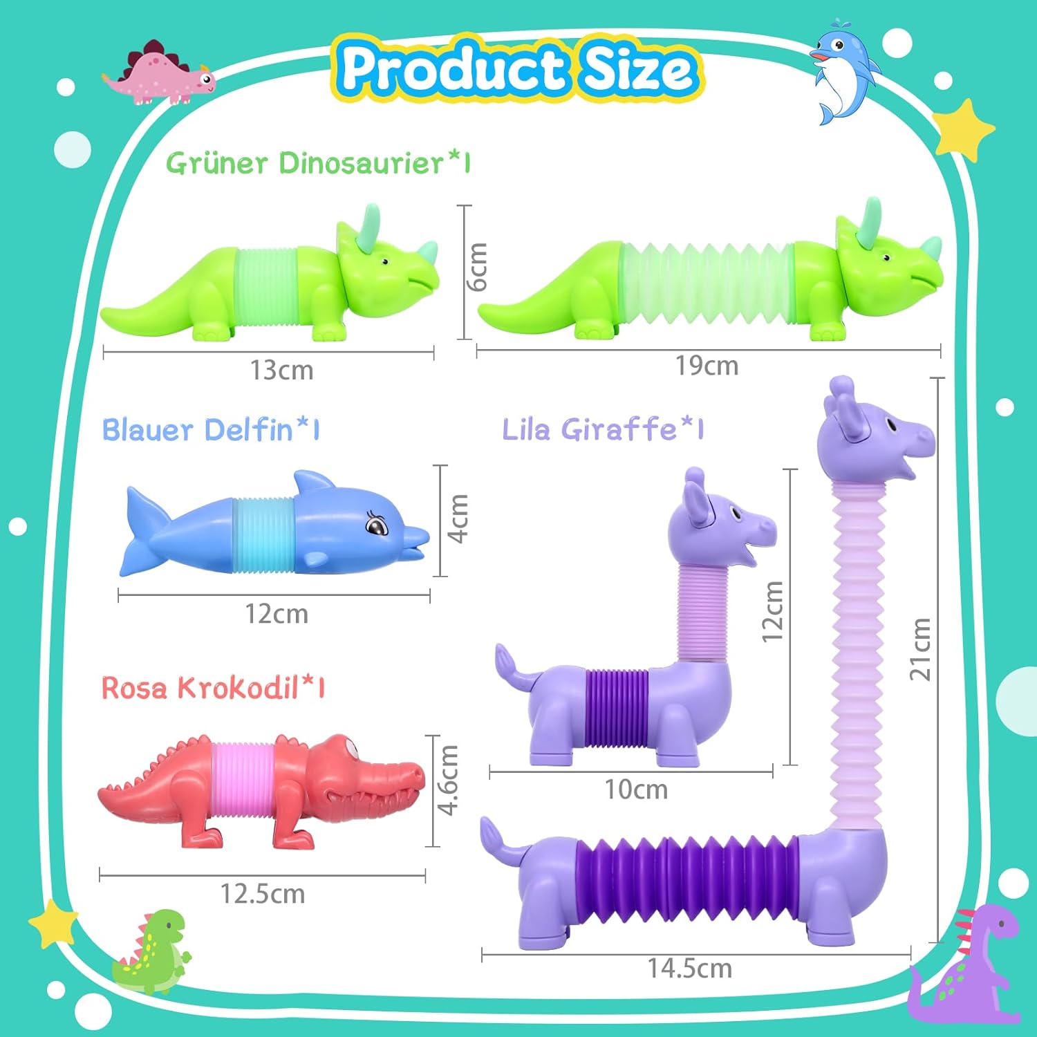 Detalle 2 de DELEE Animal pop bath toys LED 4 pack