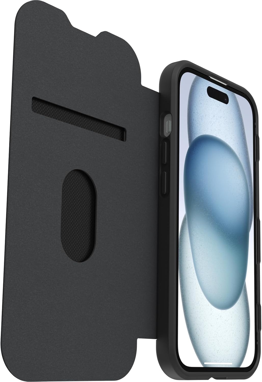 Detalle de OtterBox React Series Folio Coque pour iPhone 17/16/15/14/13 – Antichoc, Rabat Magnétique et Emplacement Carte