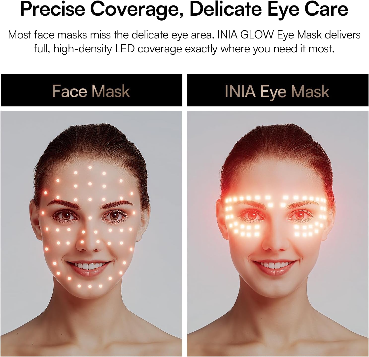 Detalle 2 de INIA Red Light Therapy Eye Mask 96 LEDs