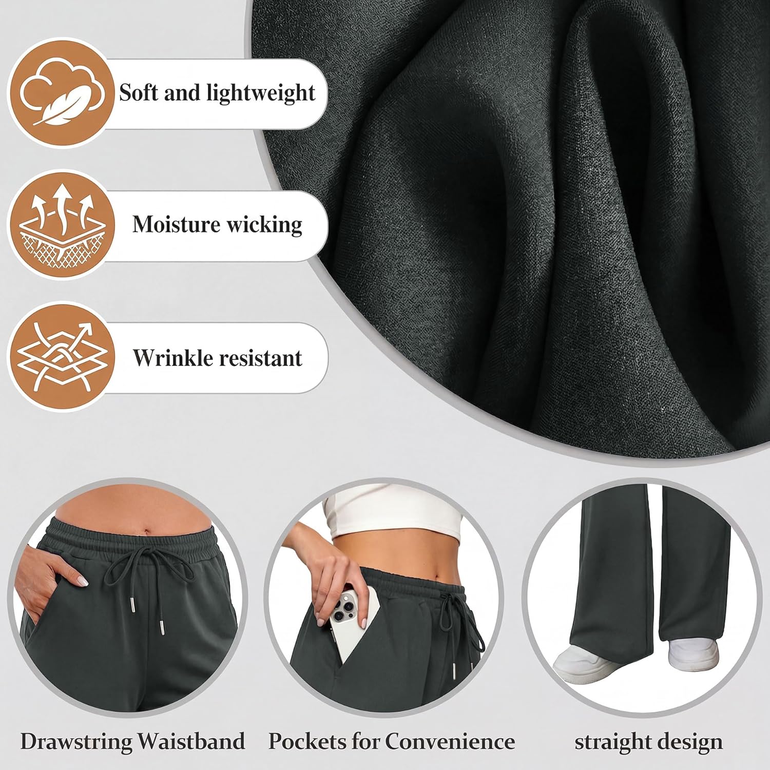 Thumbnail 2 de Litherday Jogging Femme en Coton — Coupe Large et Taille Élastique