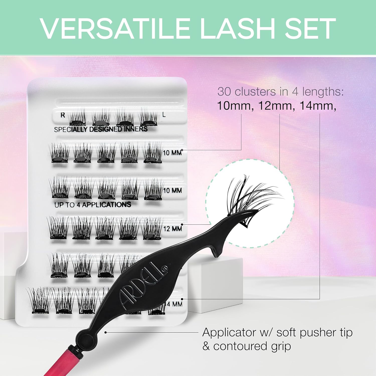 Thumbnail 2 de Ardell Naked Press On Pre-Glued Underlash Eyelash Extensions – Soft Volume Cluster Kit