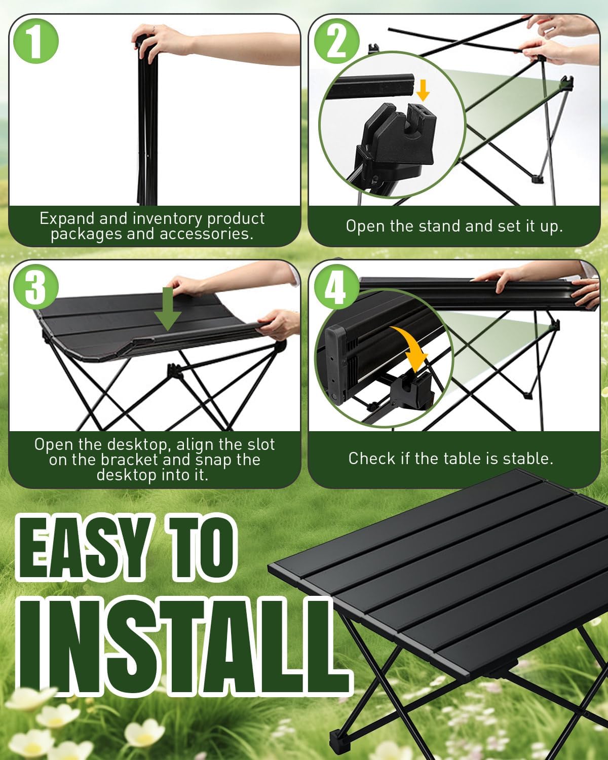Thumbnail 2 de Torlaist Portable Folding Camping Table: Compact, Lightweight Aluminium Table for Outdoors