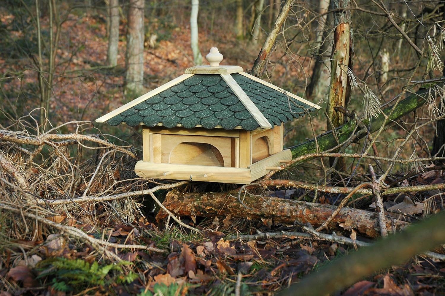 Thumbnail 5 de Luxus-Vogelhaus 98700e – großes XXL Holz-Vogelfutterhaus (Kiefer) mit 4 herausziehbaren Futterschubladen
