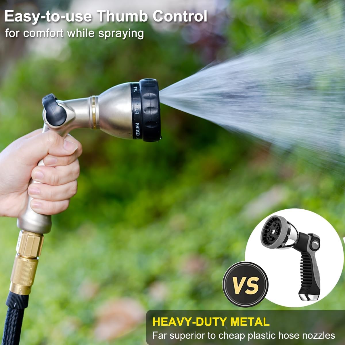 Thumbnail 4 de FANHAO Professional Metal Thumb Control Hose Spray Gun with 8 Patterns