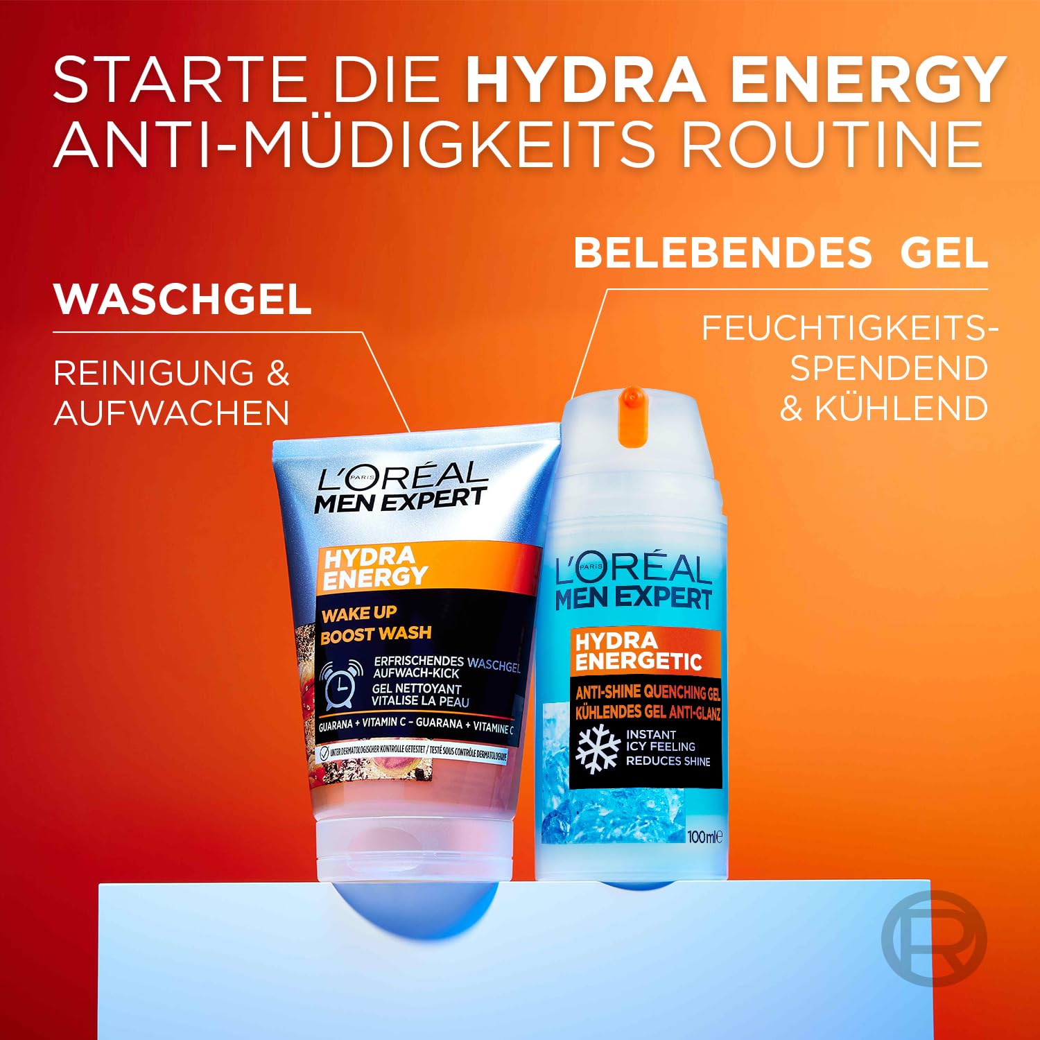 Detalle 2 de L’Oréal Paris Men Expert XXL kühlendes Gesichtsgel Hydra Energy (Anti-Glanz) – 100 ml