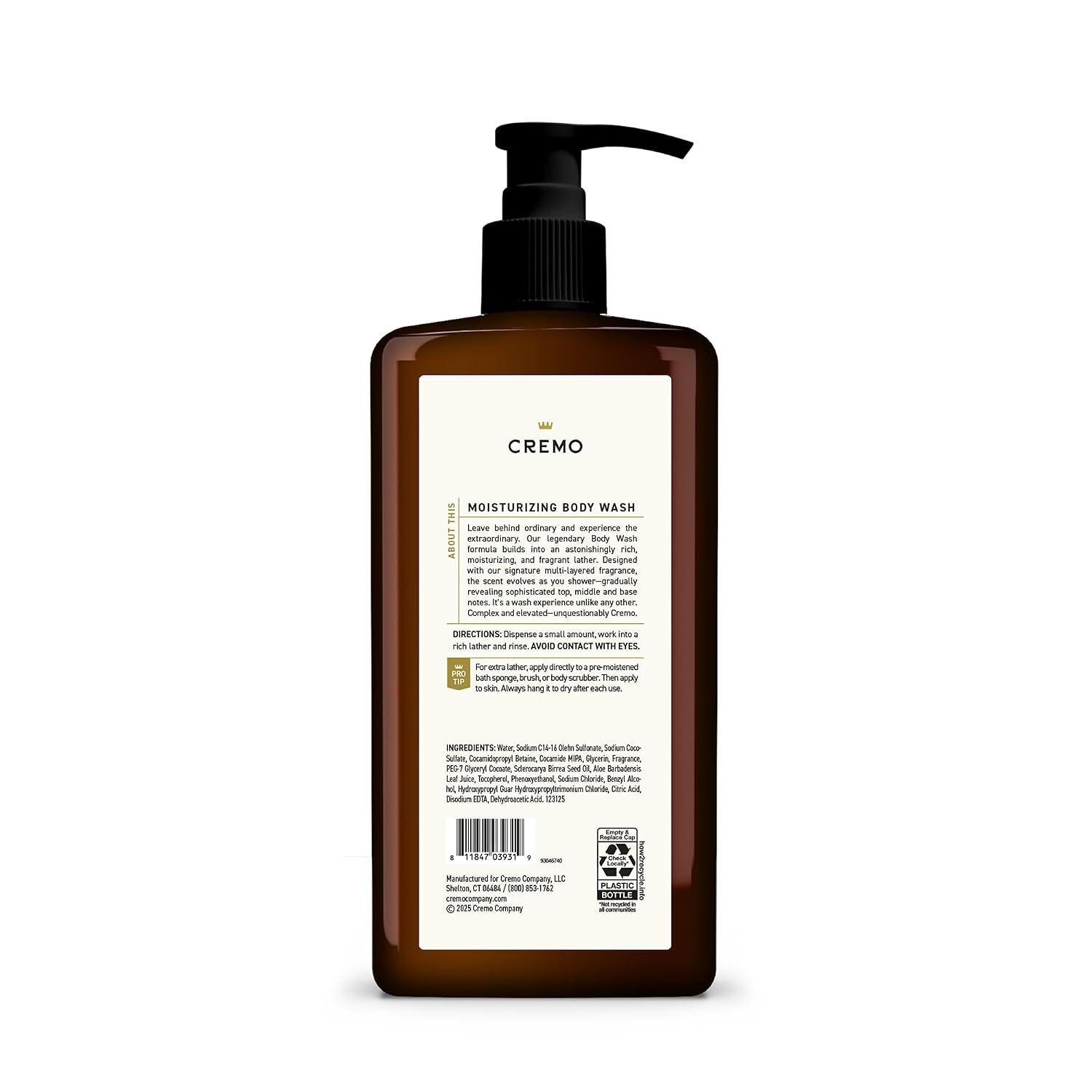 Thumbnail 6 de Cremo Bourbon & Oak Body Wash for Men, 32 fl oz, Rich Lather