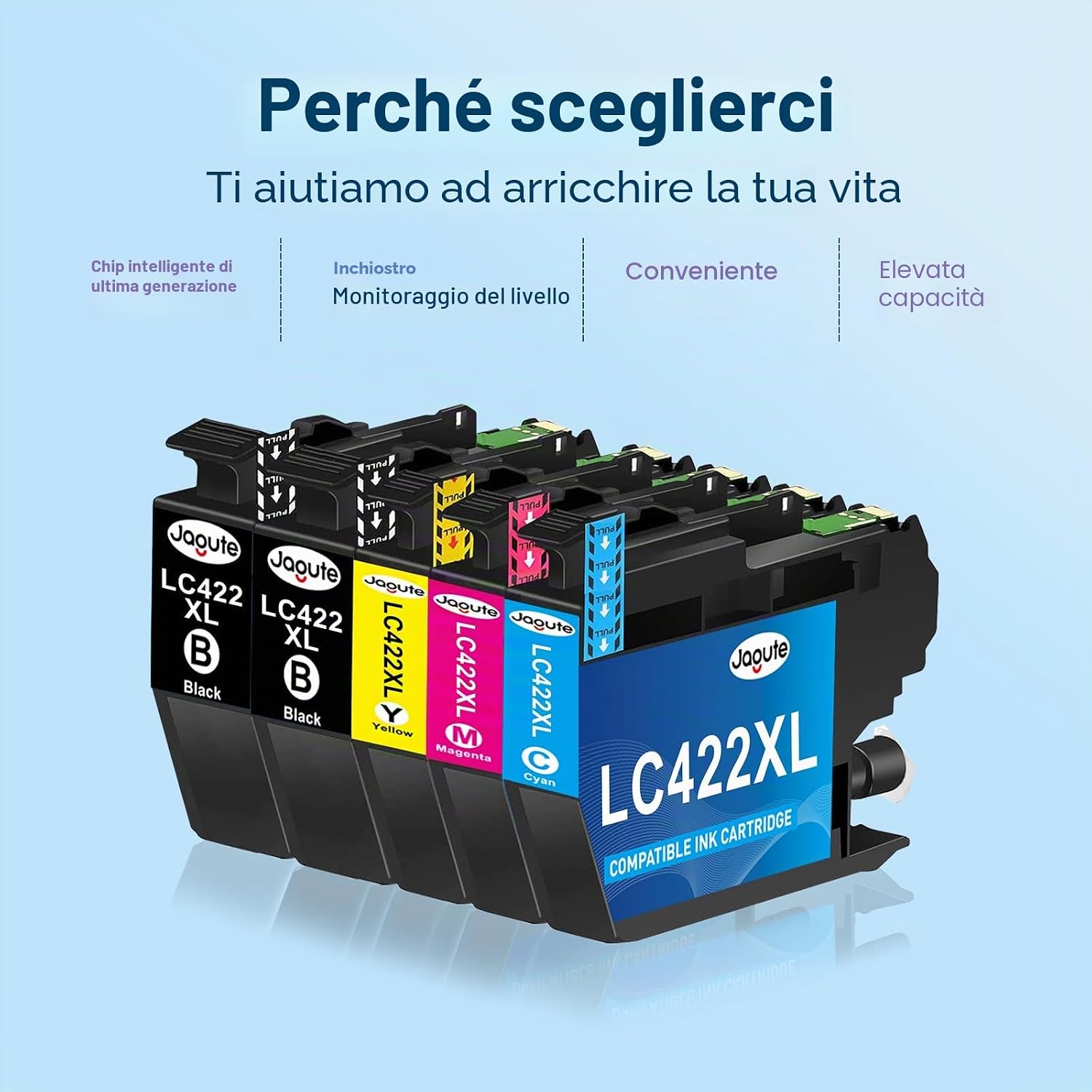 Detalle de Jagute LC422XL cartucce inkjet 5 pack