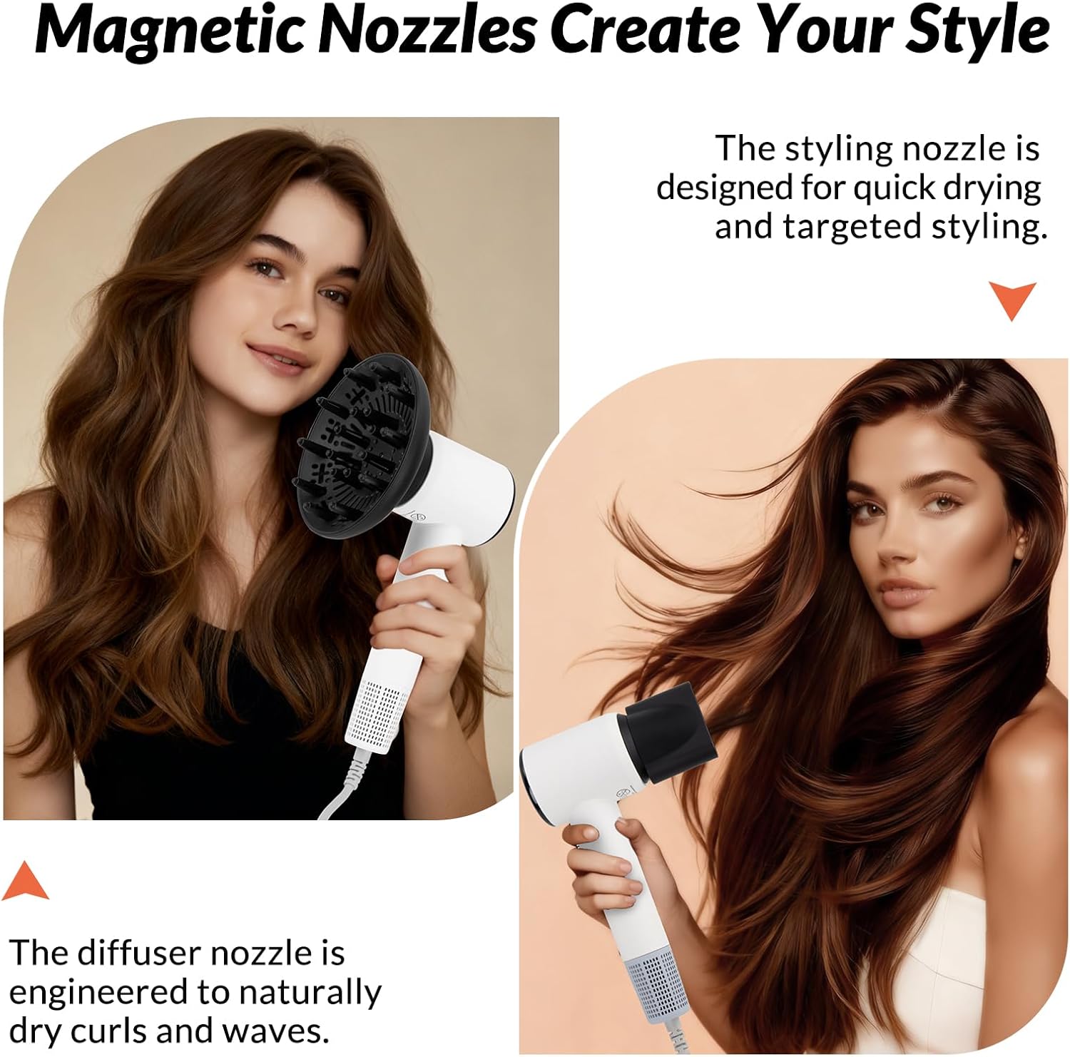 Thumbnail 4 de Ionic Travel Hair Dryer with Diffuser, Digital Temperature Display & 110,000 RPM Motor