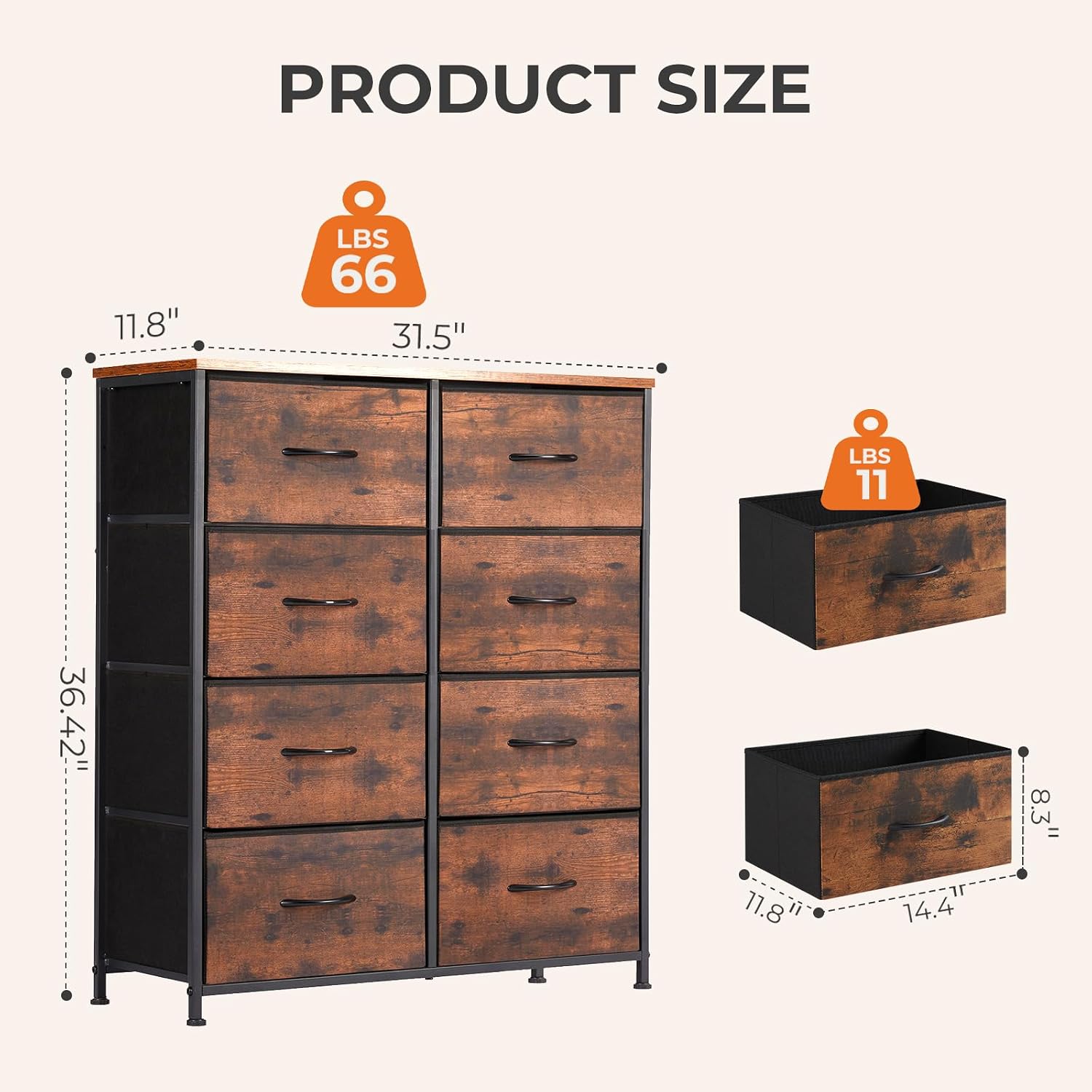Detalle de Sweetcrispy Dresser with 8 Drawers