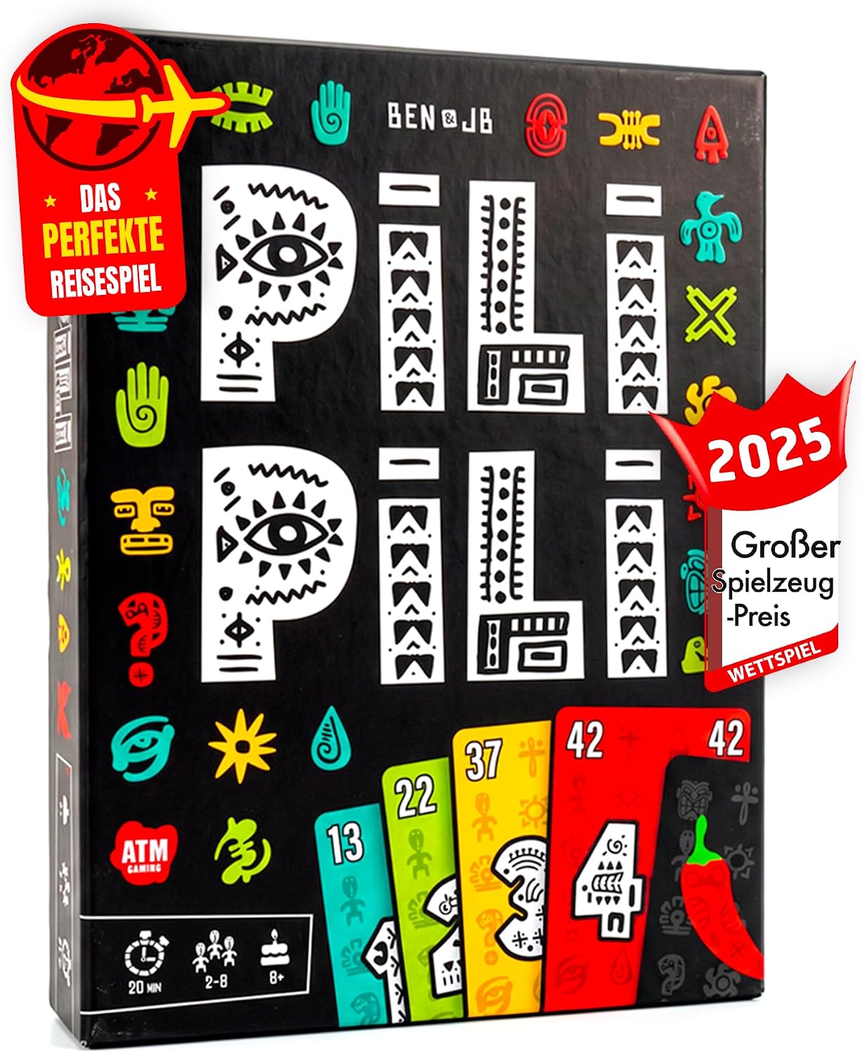 Detalle de ATM Gaming PILI PILI – Gesellschaftsspiel: Taktik, Bluff und Stiche für 2–8 Spieler