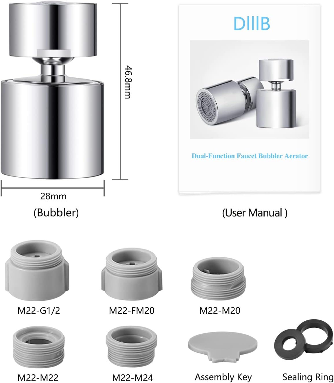 Thumbnail 6 de Hangrui FM22 Faucet Aerator 360° swivel tap 🚰
