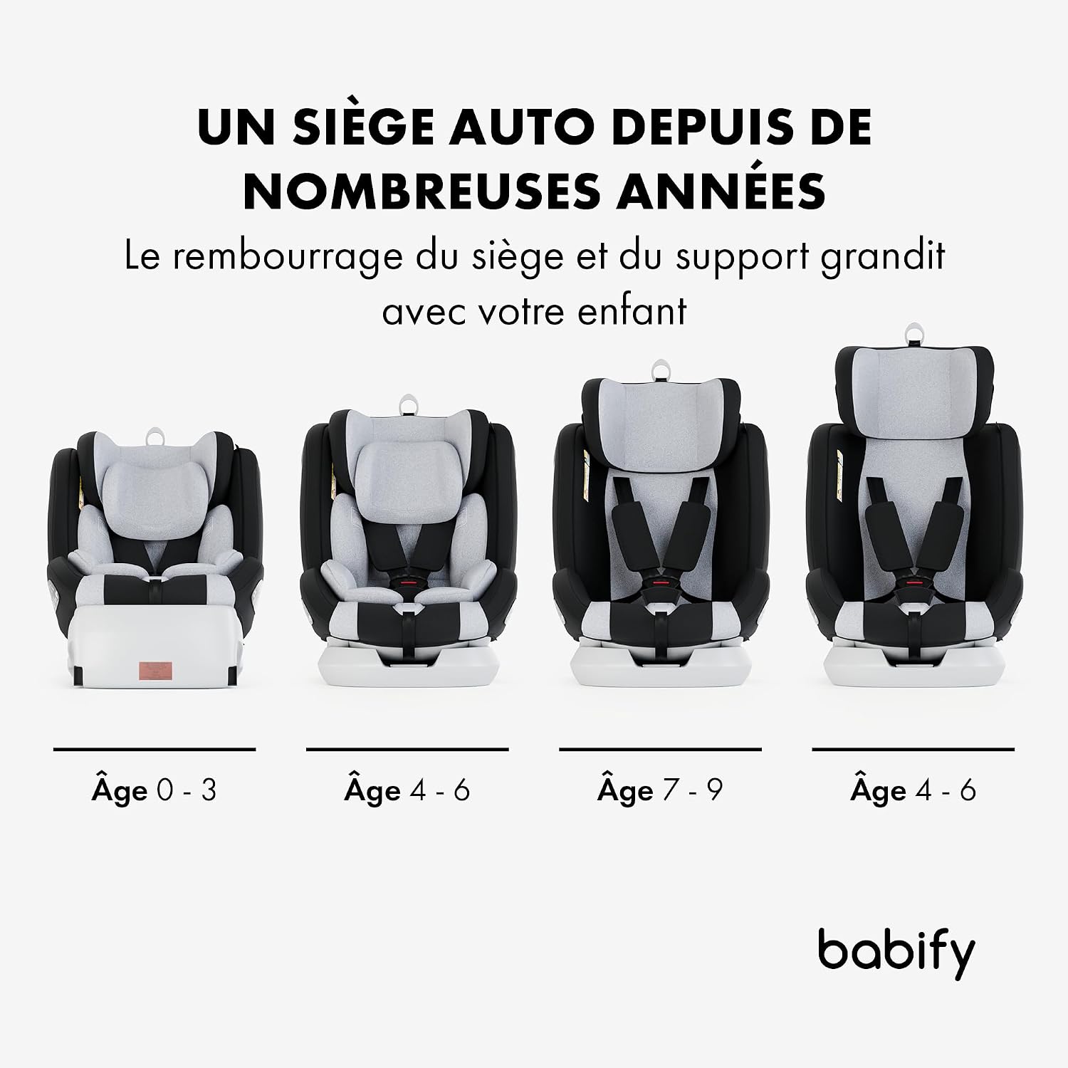 Thumbnail 5 de Babify Onboard Siège Auto trio Aisance: 0 à 36 kg, Groupe 0/1/2/3, Pivotant 360, Isofix