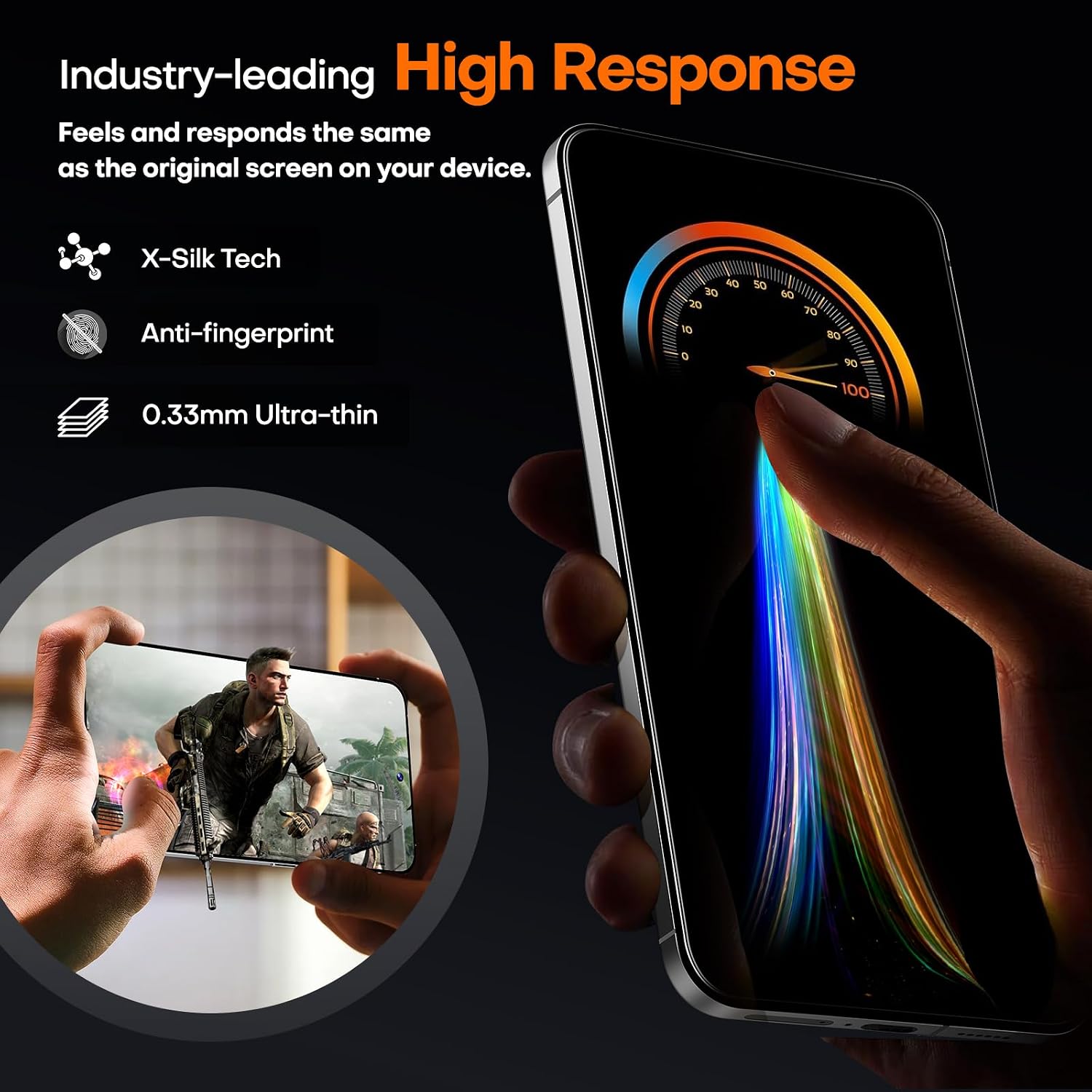 Thumbnail 6 de LϟK 2 Pack Privacy Screen Protector for Samsung Galaxy S25 – Mil-Grade 9H Tempered Glass with Auto-Dusting Frame