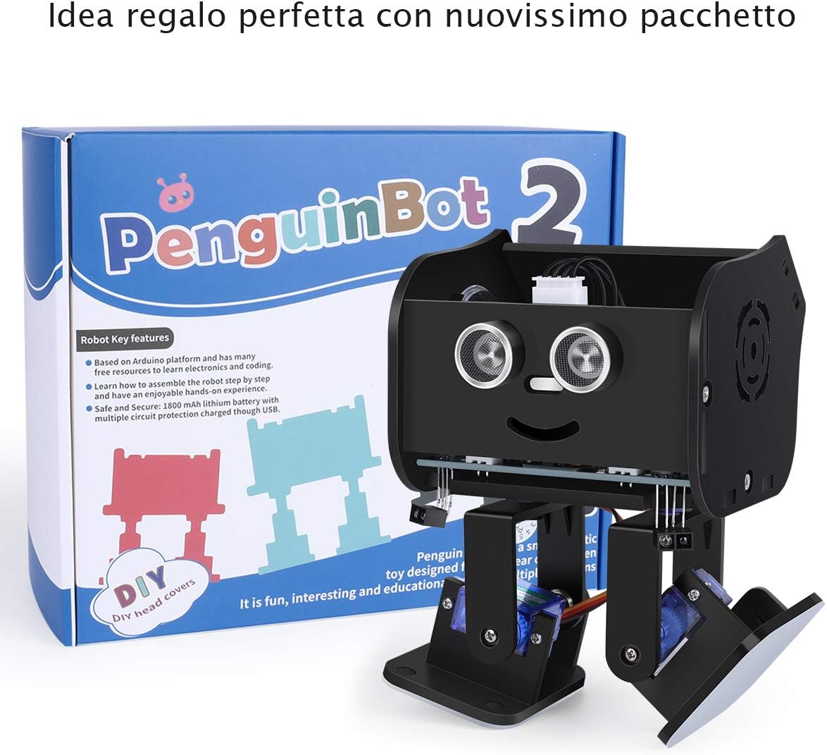 Thumbnail 6 de ELEGOO Penguin Bot: Kit robot bipede con Arduino Nano V2.0 Nero
