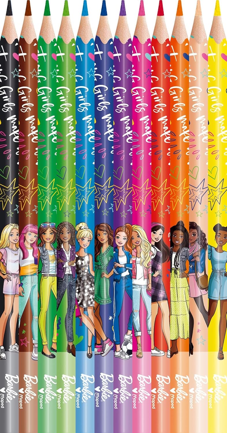 Thumbnail 1 de Barbie Maped 12 matite colorate