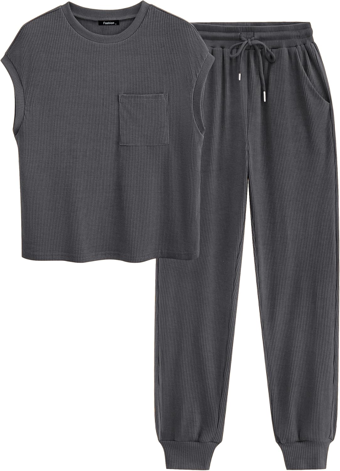 Detalle 2 de BTFBM Women's Lounge Set, Ribbed Knit