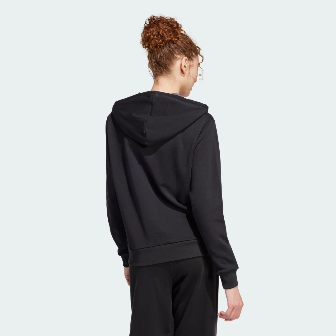 Detalle 2 de Adidas Essentials Color Pop French Terry Full-Zip Hoodie – Negro
