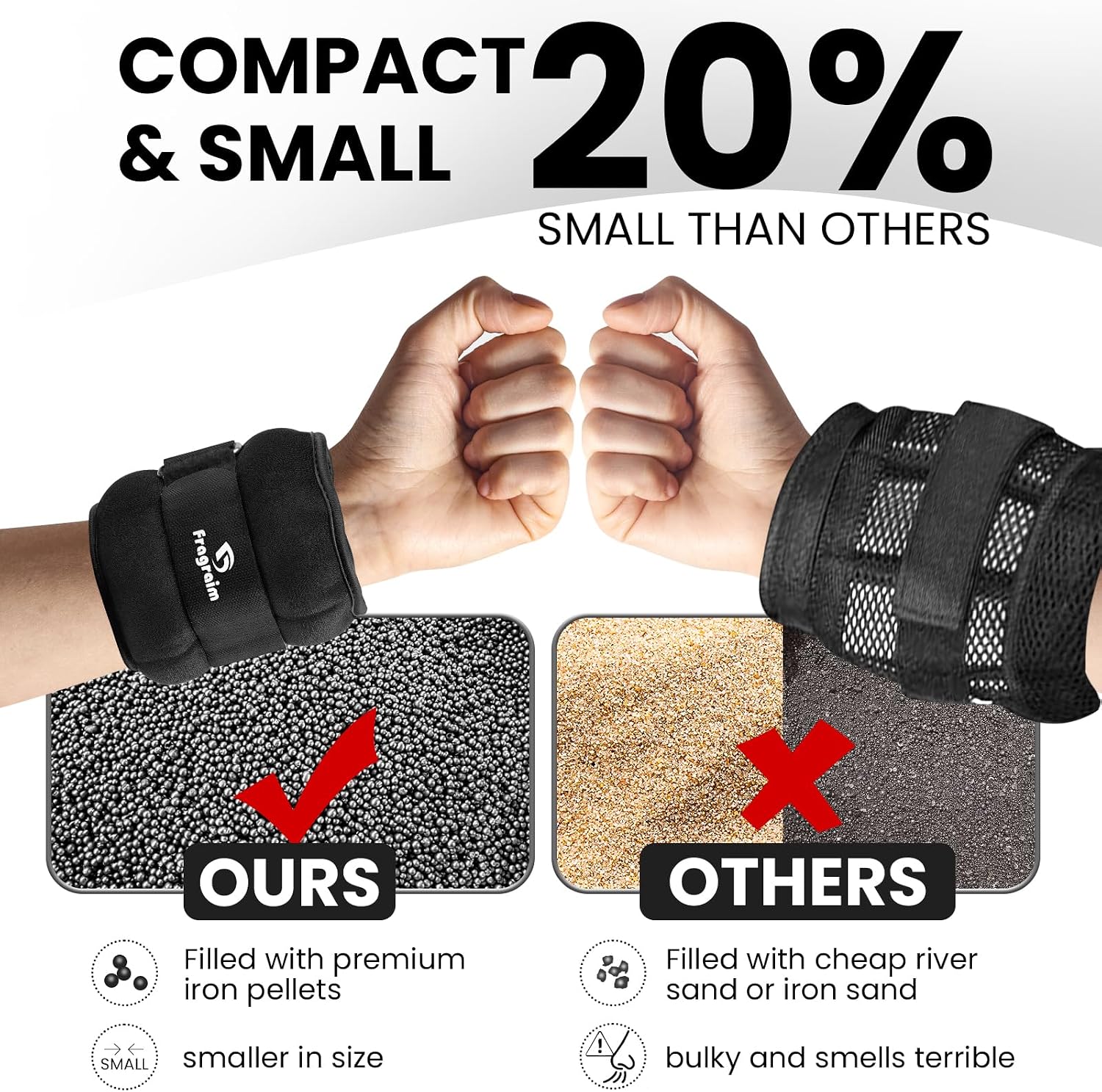 Detalle 2 de Ankle Weights pair 0.5 kg comfort fit