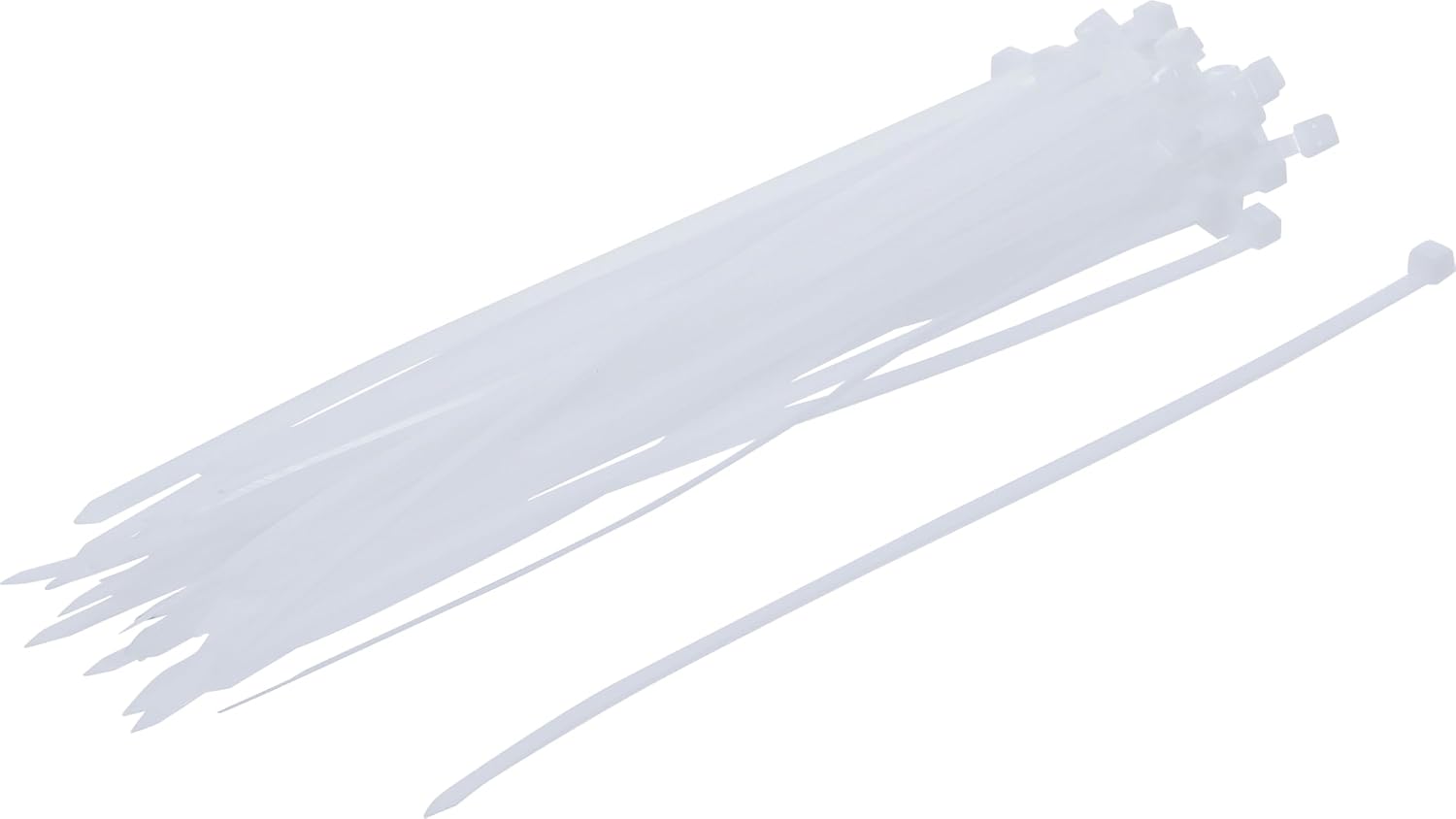 Detalle de BGS 80878 Kabelbinder-Sortiment, 30-tlg., weiß, 8,0 x 400 mm – Nylon 66
