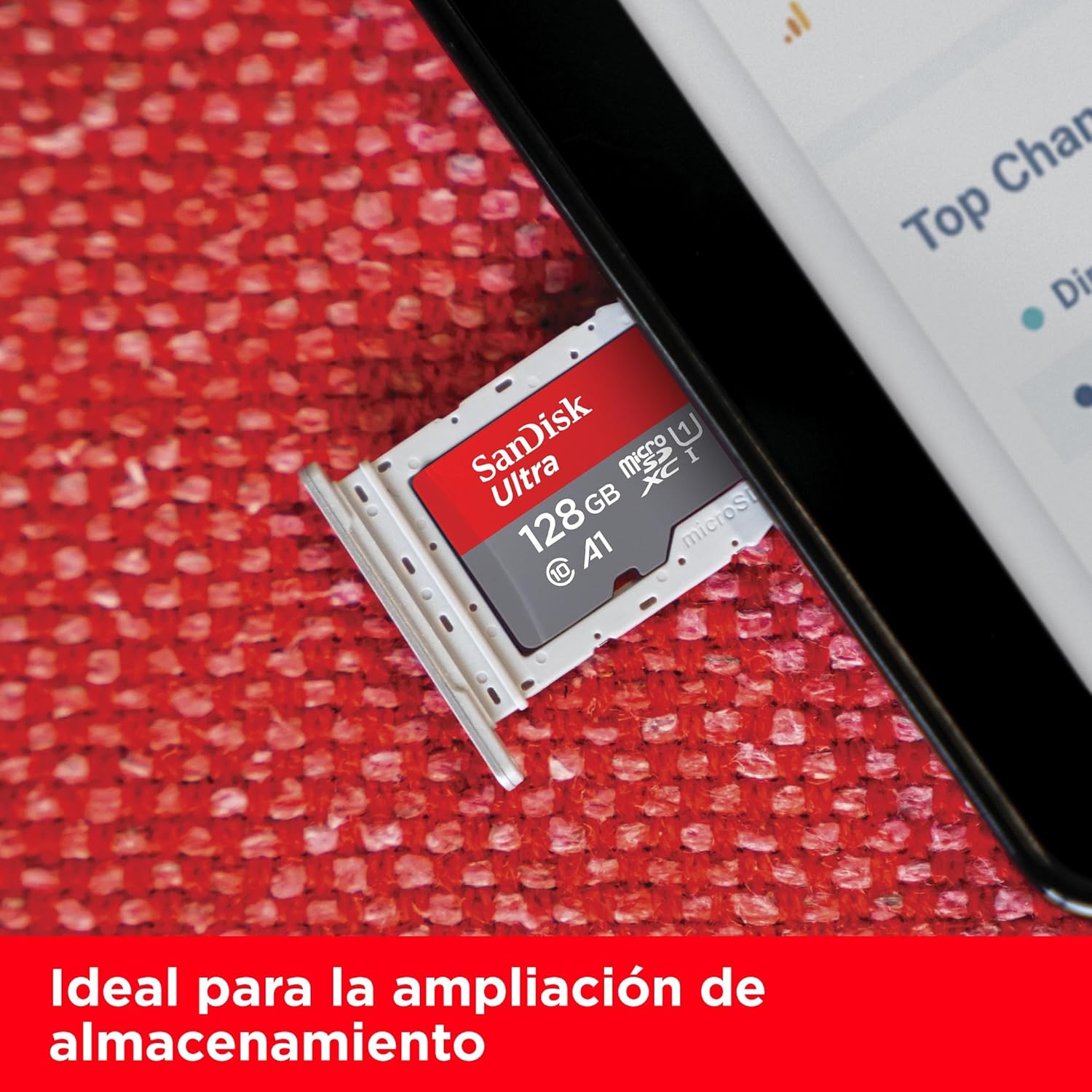 Detalle 2 de SanDisk 128GB Ultra microSDXC, rápido