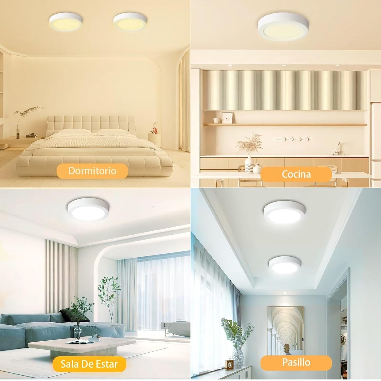 Thumbnail 6 de Yexati Pack 2 Panel LED Circular 15W 1800LM 💡 Para Hogar