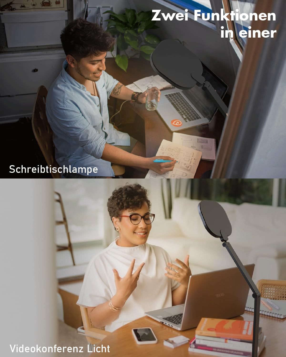 Detalle de LitONES Schreibtischlampe 15W LED‑Tageslichtlampe