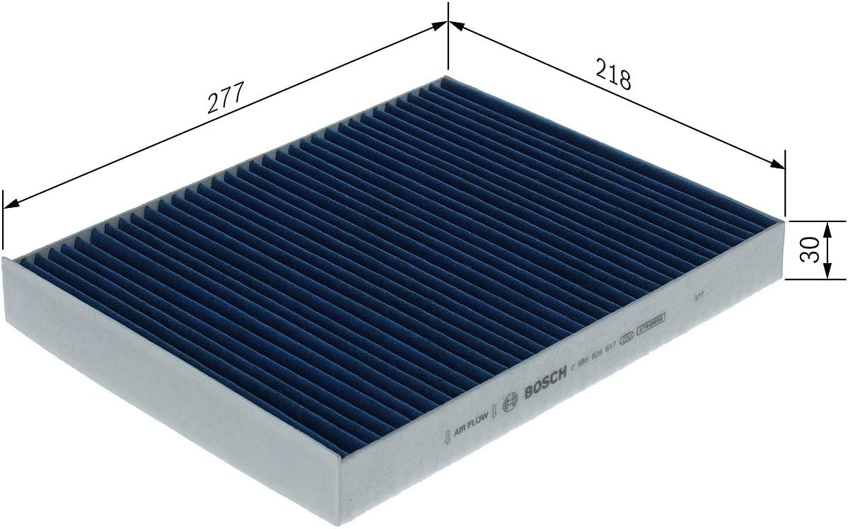 Detalle de BOSCH Filtre d’habitacle 0986628617 – purifie l’air et protège votre climatisation