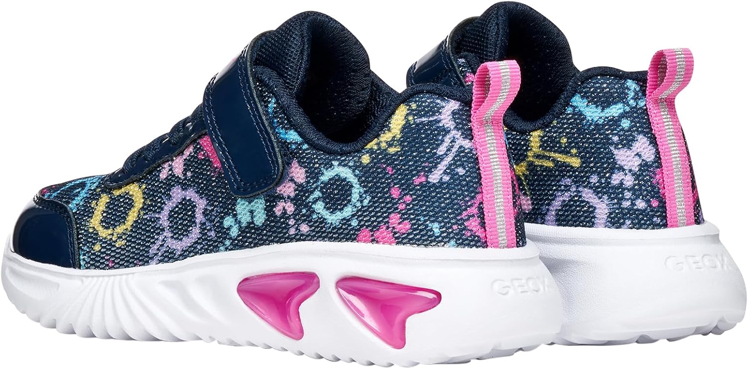 Detalle de Geox J Assister Girl B: Scarpe ginnastica per bambine e ragazze, traspiranti e facili da indossare