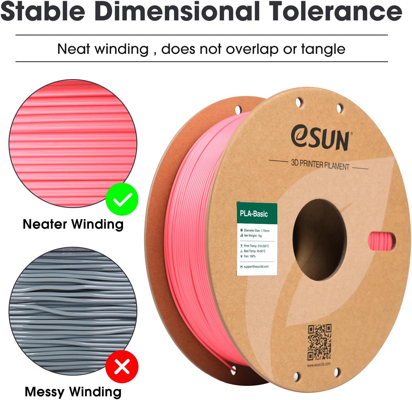 Thumbnail 1 de eSUN Filamento PLA 1,75 mm Rosa Basic – 1 kg, alta compatibilità e stampa rapida