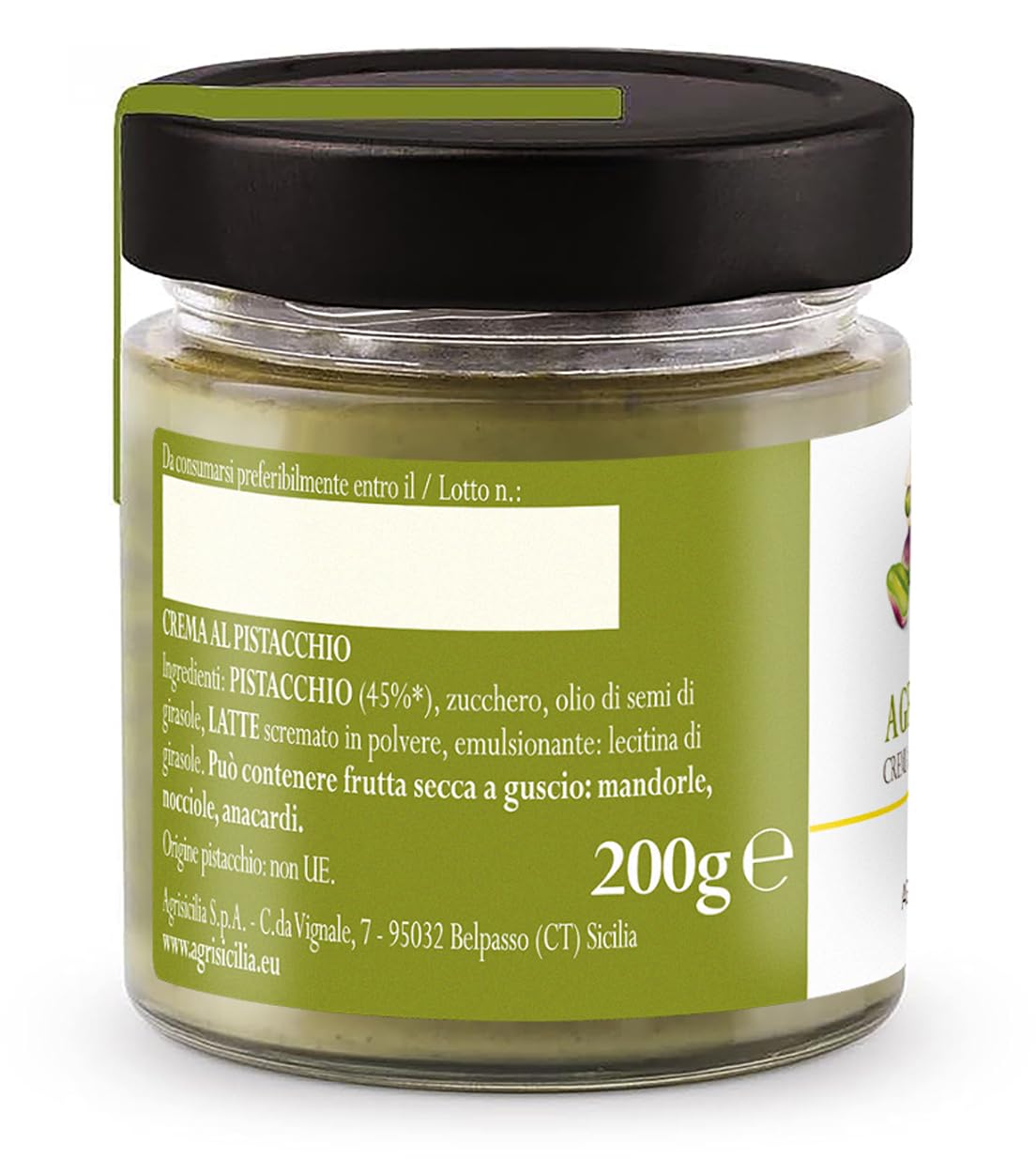Thumbnail 2 de AGISICILIA Pistazien-Creme (200 g) – Pistazienmus Brotaufstrich mit 45% Pistazien, ohne Palmöl
