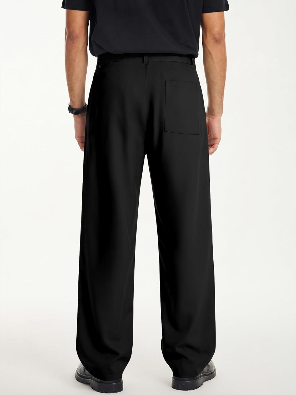 Detalle de JMIERR Herren Baggy Chino Hose – Regular Fit, knitterarm, pflegeleicht