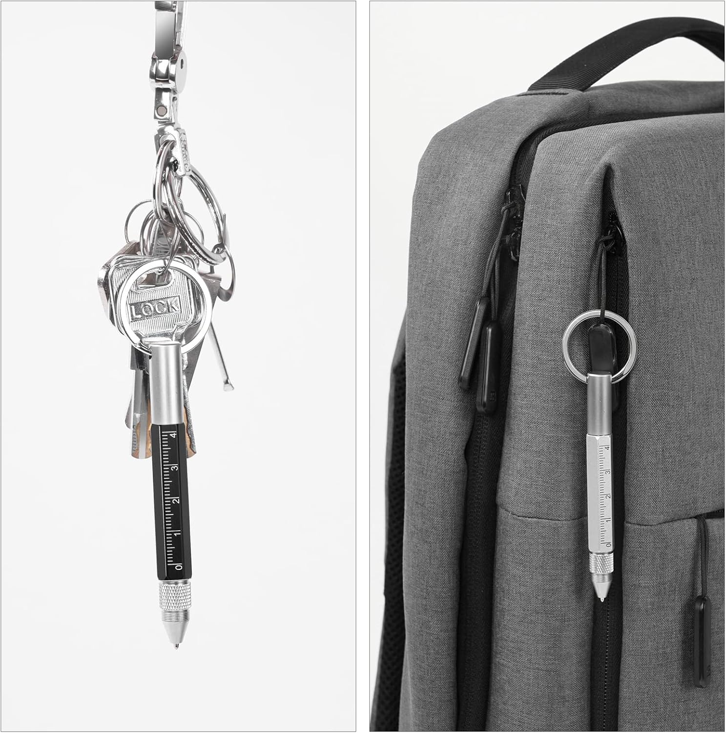 Thumbnail 4 de Vicloon Penna multiuso 6 in 1 (nero + argento): penna, stilo touchscreen e attrezzi in un solo gadget