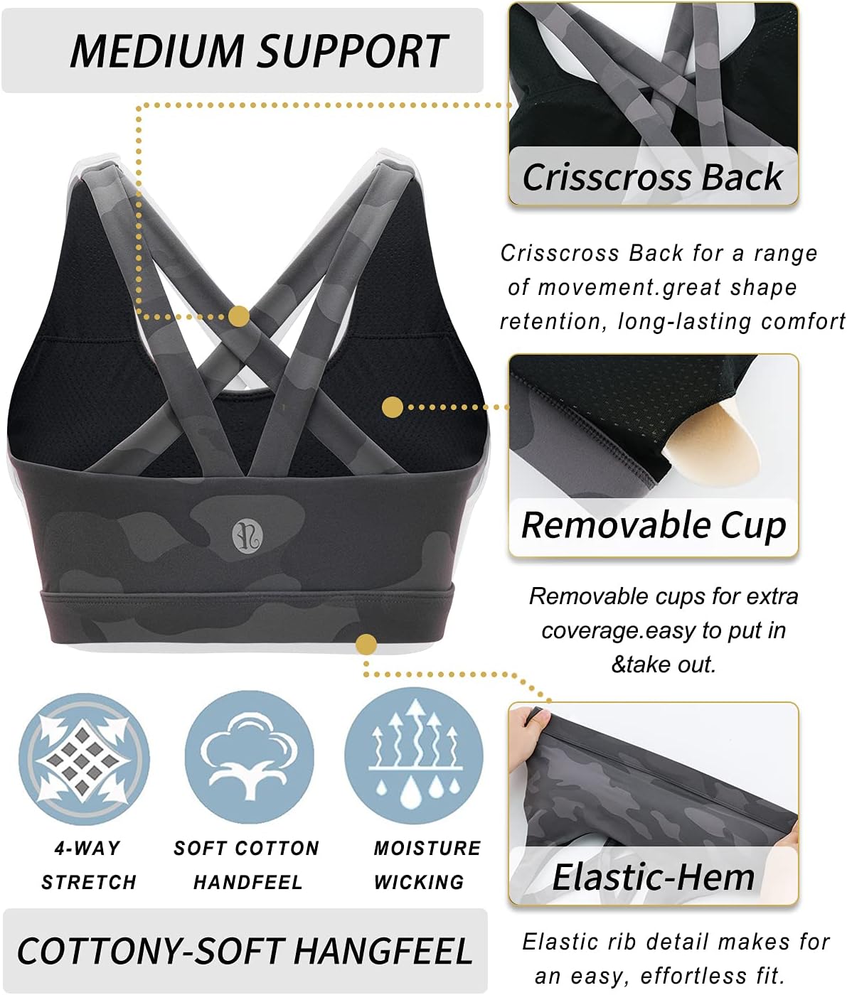 Thumbnail 3 de Running Girl Padded Strappy Sports Bra for Women 🏃♀