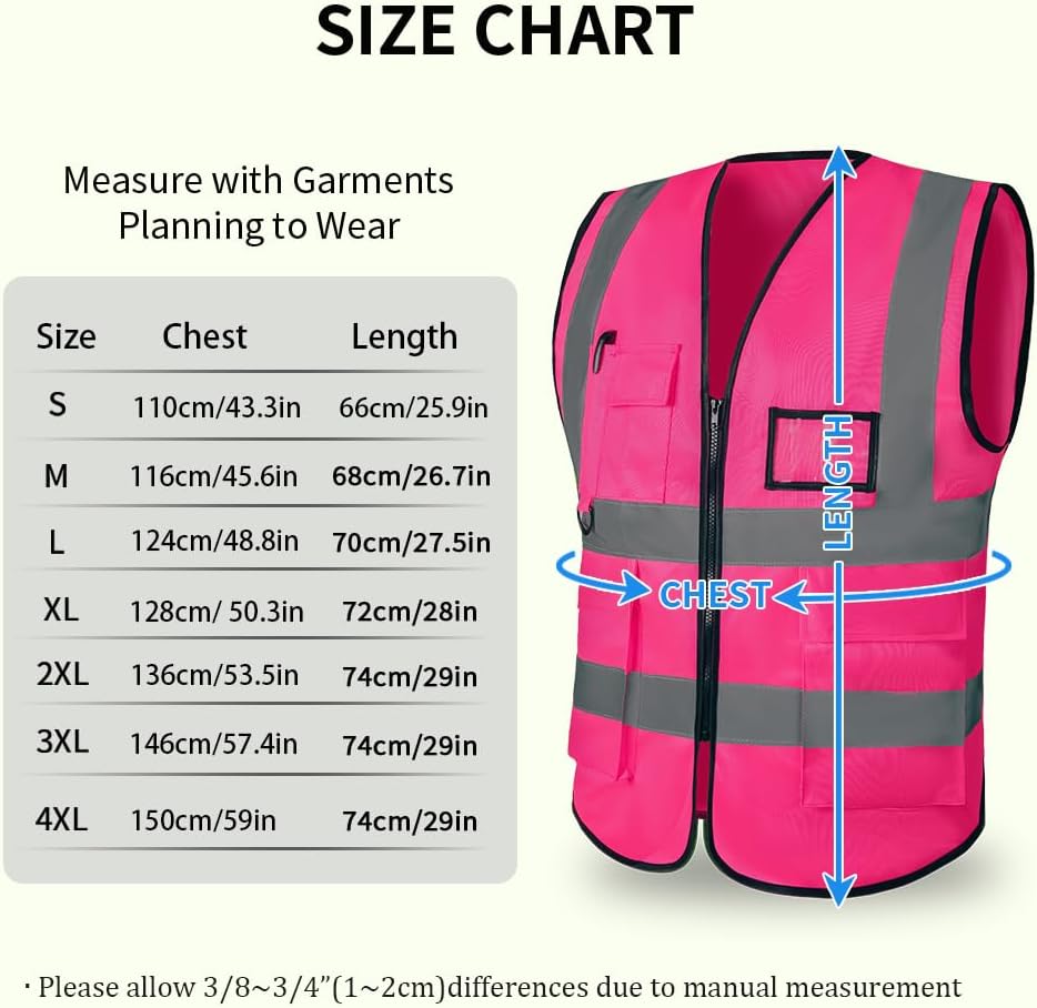 Thumbnail 5 de Hi Vis reflective safety vest for work