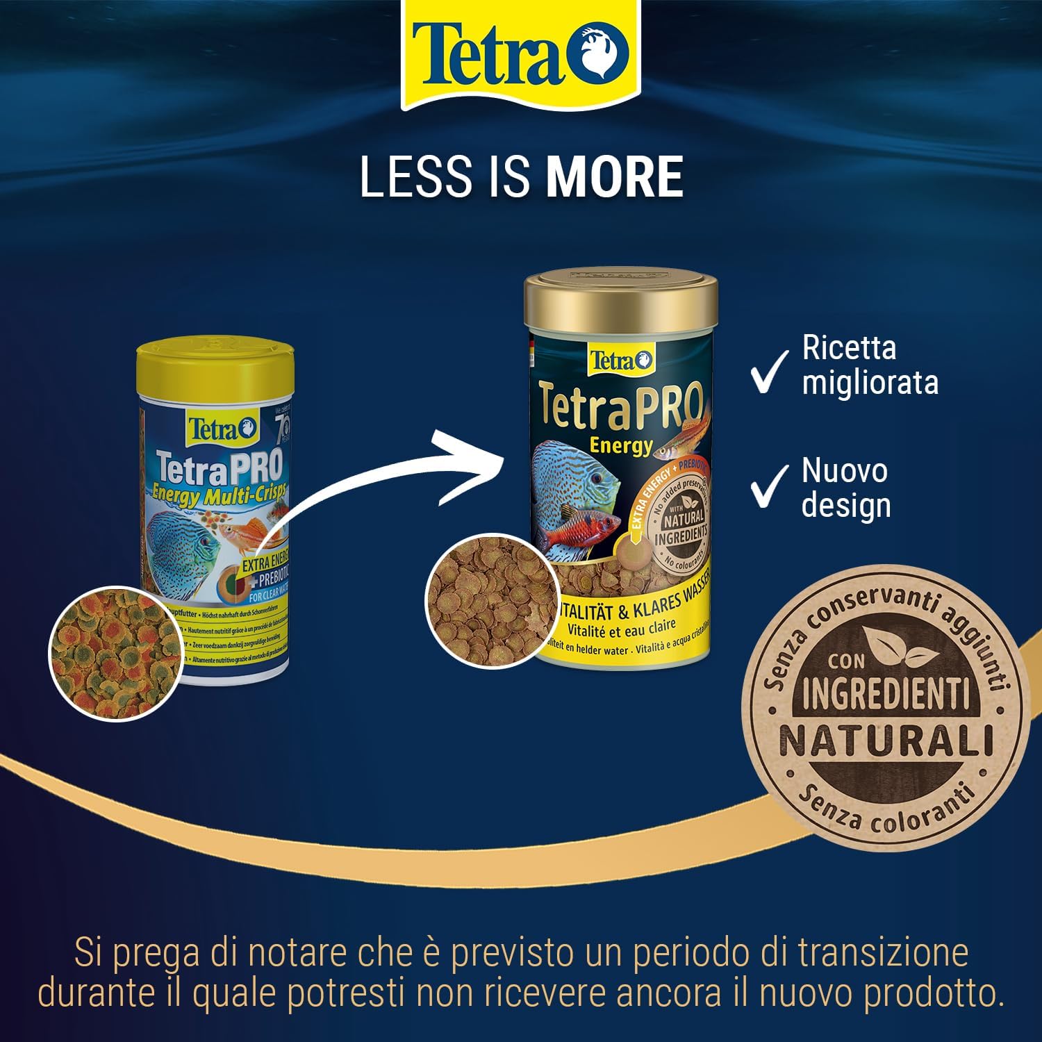 Detalle de Tetra Pro Energy Multi-Crisps: mangime premium per pesci ornamentali in lattina da 500 ml