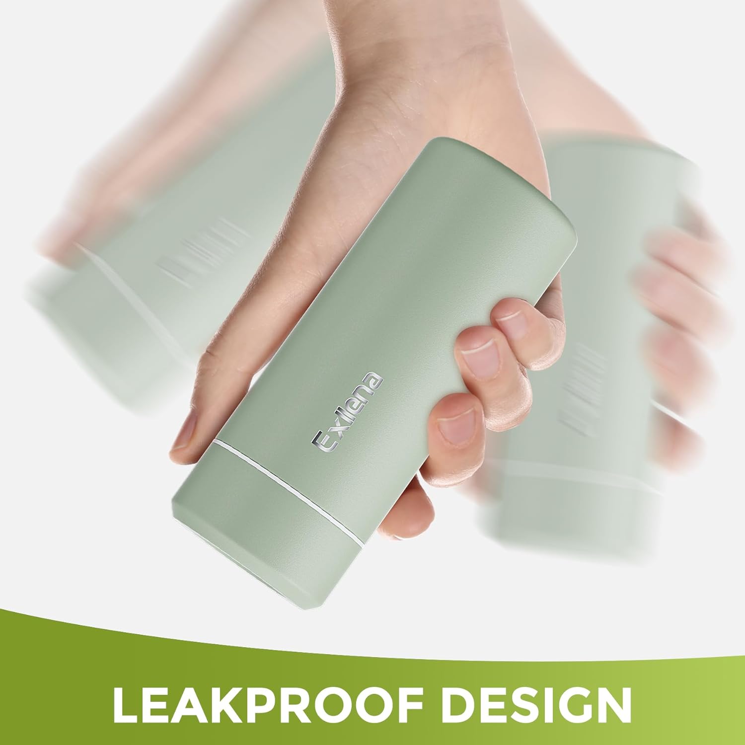 Detalle 2 de Exllena upgraded small handbag water bottle (250ml) in Sage Green