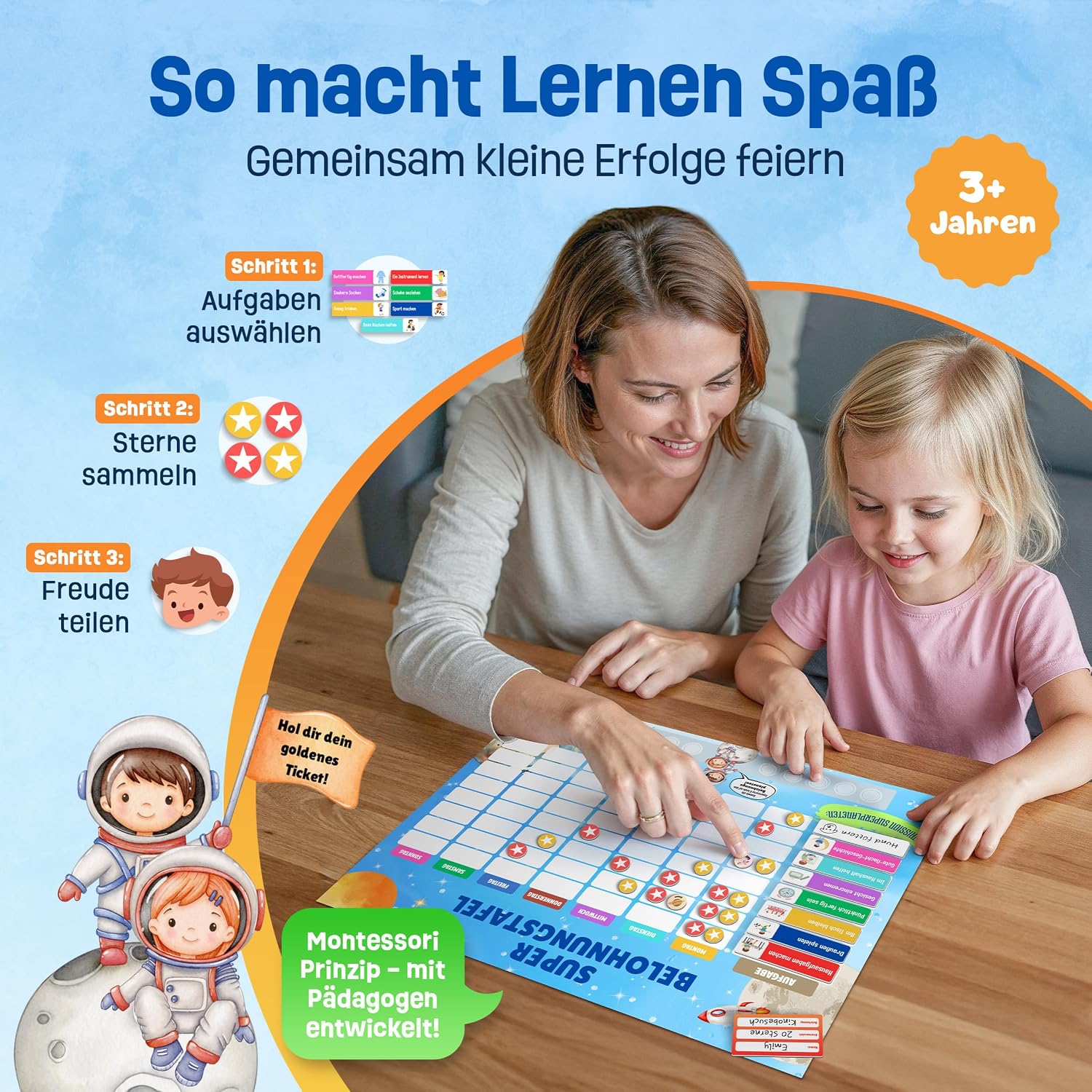 Detalle de Lernhelden Belohnungstafel 100 Aufgaben 🧩