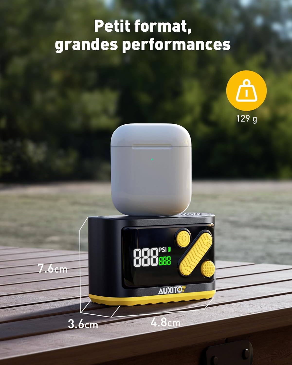 Thumbnail 3 de AUXITO Mini Pompe à vélo 120 PSI