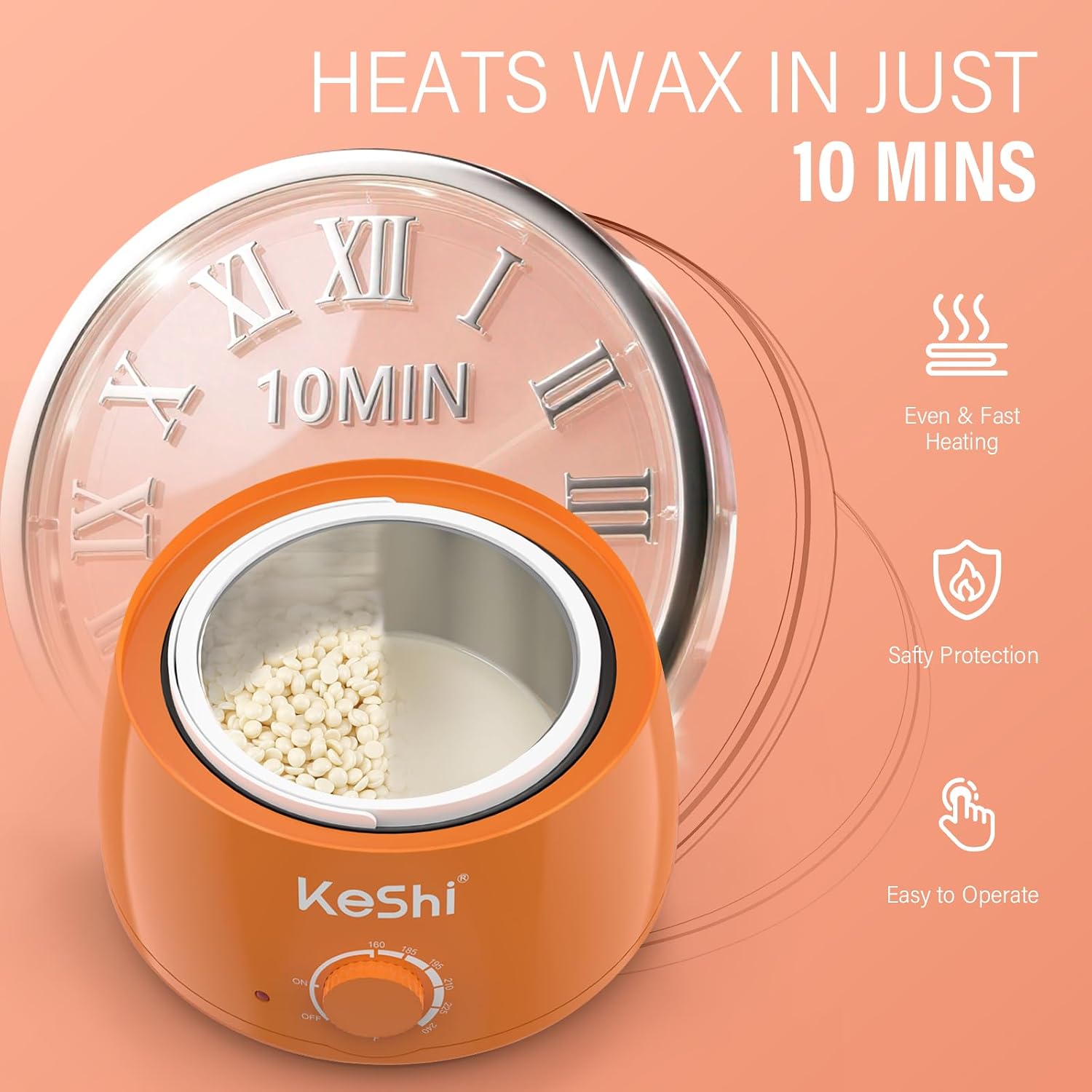 Detalle 2 de KeShi Hard Wax Kit, 500ml Warmer