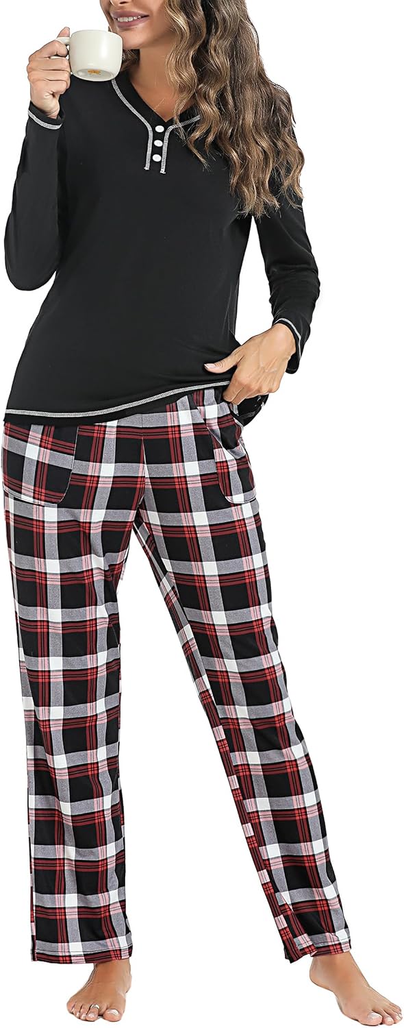 Thumbnail 3 de Uniexcosm Schlafanzug Damen Baumwolle Pyjama Set