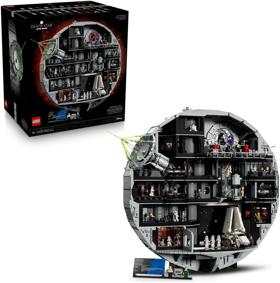 Detalle de LEGO Star Wars Gwiazda Śmierci 75419 – zestaw UCS, 9023 elementy i 38 figurek