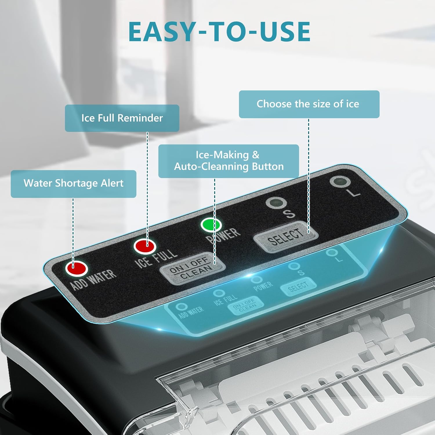 Thumbnail 4 de EUHOMY Ice Maker Countertop 9-Cube
